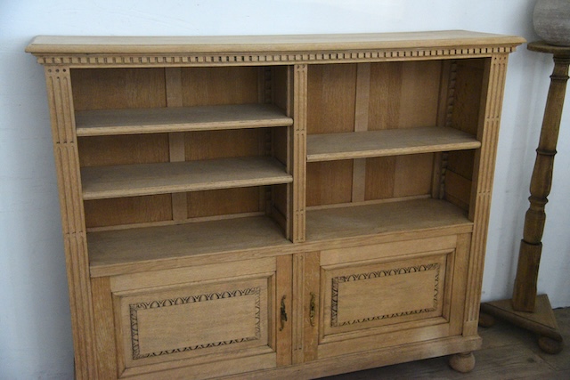 アンティーク　キャビネット　ブックケース　剥離　フレンチ