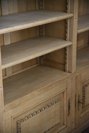 アンティーク　キャビネット　ブックケース　剥離　フレンチ