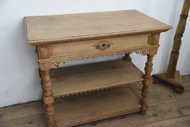 アンティーク　剥離　フレンチ　シェルフ　ラック　ディスプレイ　テーブル