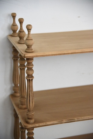 アンティーク　シェルフ　ラック　剥離　フレンチ　ろくろ