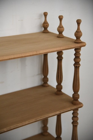 アンティーク　シェルフ　ラック　剥離　フレンチ　ろくろ