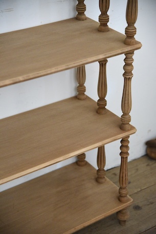 アンティーク　シェルフ　ラック　剥離　フレンチ　ろくろ