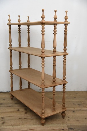 アンティーク　シェルフ　ラック　剥離　フレンチ　ろくろ