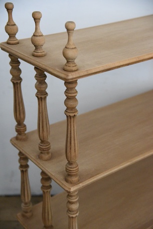 アンティーク　シェルフ　ラック　剥離　フレンチ　ろくろ