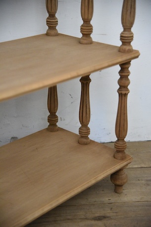 アンティーク　シェルフ　ラック　剥離　フレンチ　ろくろ