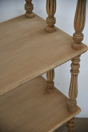 アンティーク　シェルフ　ラック　剥離　フレンチ　ろくろ