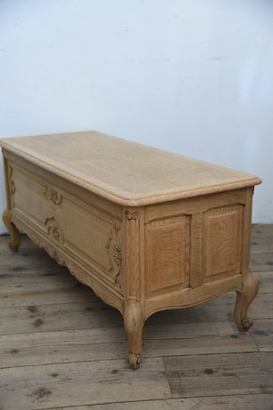 アンティーク　猫脚　剥離　トランク　ベンチ　フレンチ