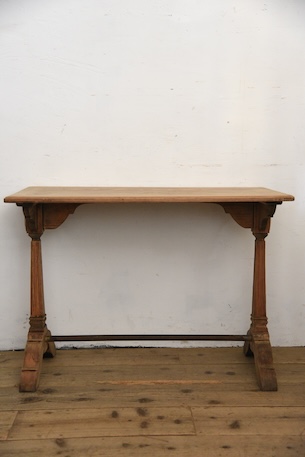 アンティーク　カフェテーブル　ビストロテーブル　デスク　剥離　フレンチ