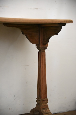 アンティーク　カフェテーブル　ビストロテーブル　デスク　剥離　フレンチ