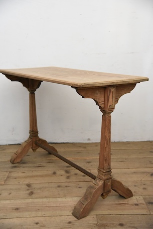 アンティーク　カフェテーブル　ビストロテーブル　デスク　剥離　フレンチ