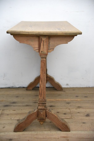 アンティーク　カフェテーブル　ビストロテーブル　デスク　剥離　フレンチ