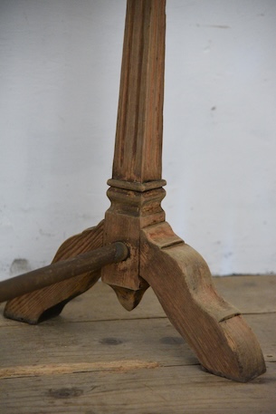 アンティーク　カフェテーブル　ビストロテーブル　デスク　剥離　フレンチ