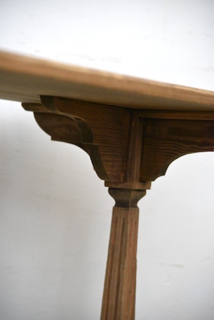 アンティーク　カフェテーブル　ビストロテーブル　デスク　剥離　フレンチ