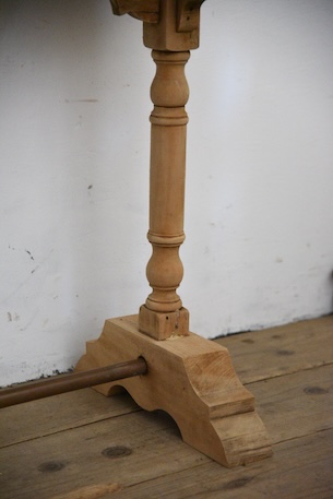 アンティーク　カフェテーブル　ビストロテーブル　デスク　剥離　フレンチ　2