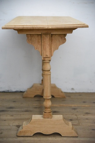 アンティーク　カフェテーブル　ビストロテーブル　デスク　剥離　フレンチ　2