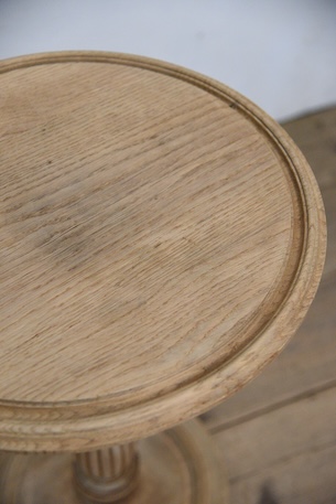 アンティーク　ラウンド　サイドテーブル　花台　フラワースタンド　剥離　フレンチ