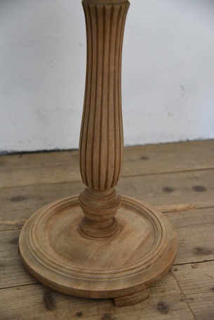 アンティーク　ラウンド　サイドテーブル　花台　フラワースタンド　剥離　フレンチ