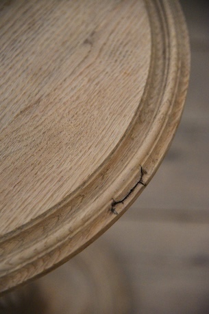 アンティーク　ラウンド　サイドテーブル　花台　フラワースタンド　剥離　フレンチ