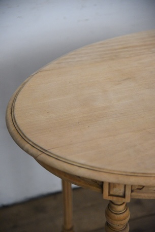 アンティーク　オーバル　テーブル　サイドテーブル　剥離　フレンチ