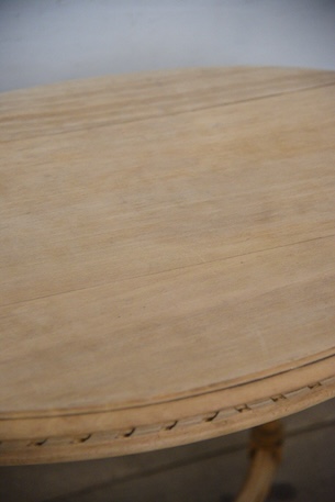 アンティーク　オーバル　テーブル　サイドテーブル　剥離　フレンチ