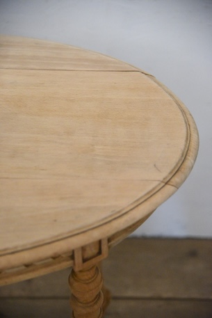 アンティーク　オーバル　テーブル　サイドテーブル　剥離　フレンチ