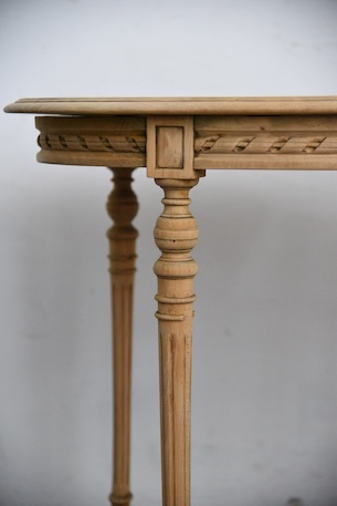 アンティーク　オーバル　テーブル　サイドテーブル　剥離　フレンチ