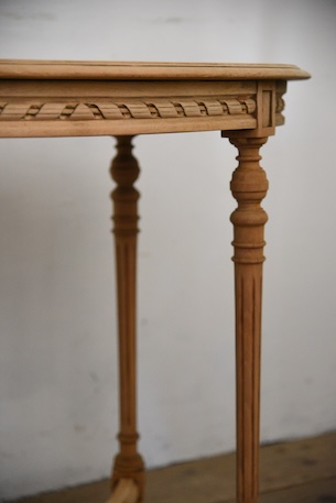 アンティーク　オーバル　テーブル　サイドテーブル　剥離　フレンチ