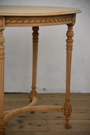 アンティーク　オーバル　テーブル　サイドテーブル　剥離　フレンチ