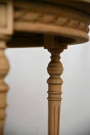 アンティーク　オーバル　テーブル　サイドテーブル　剥離　フレンチ