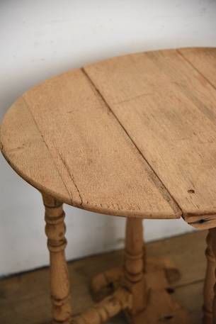 アンティーク　ドロップリーフテーブル　サイドテーブル　剥離　フレンチ　コーヒーテーブル