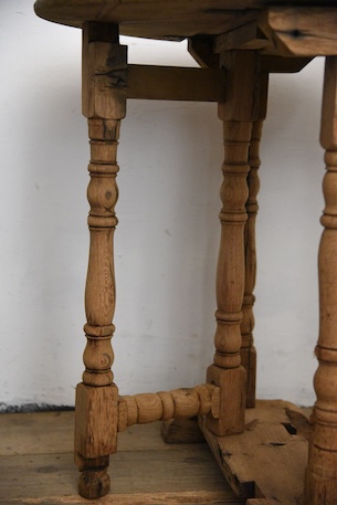 アンティーク　ドロップリーフテーブル　サイドテーブル　剥離　フレンチ　コーヒーテーブル