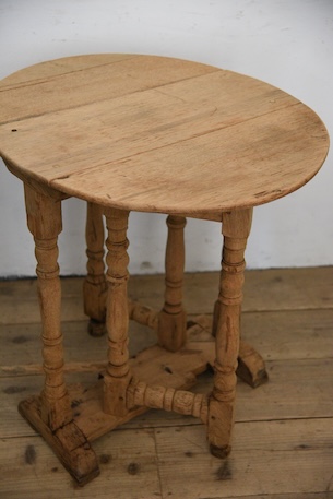 アンティーク　ドロップリーフテーブル　サイドテーブル　剥離　フレンチ　コーヒーテーブル