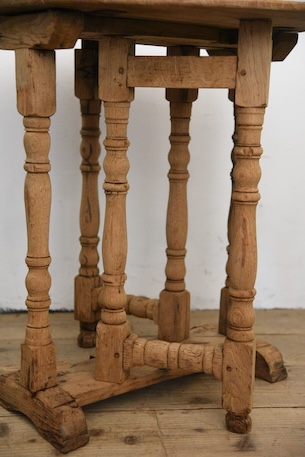 アンティーク　ドロップリーフテーブル　サイドテーブル　剥離　フレンチ　コーヒーテーブル