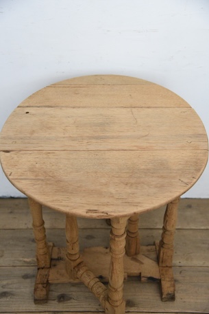 アンティーク　ドロップリーフテーブル　サイドテーブル　剥離　フレンチ　コーヒーテーブル