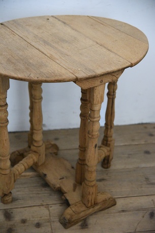 アンティーク　ドロップリーフテーブル　サイドテーブル　剥離　フレンチ　コーヒーテーブル