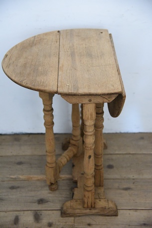 アンティーク　ドロップリーフテーブル　サイドテーブル　剥離　フレンチ　コーヒーテーブル