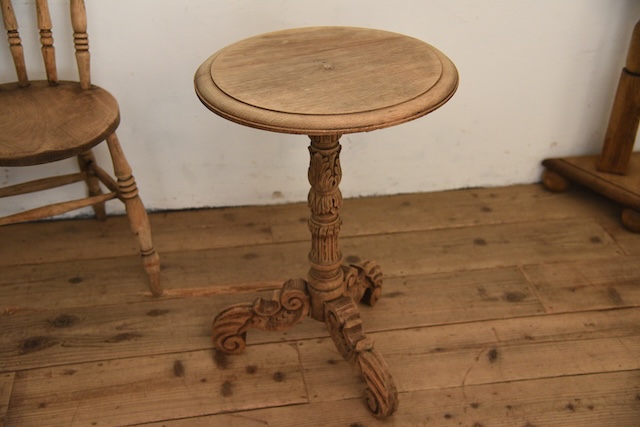 アンティーク　ワインテーブル　剥離　フレンチ　サイドテーブル　ラウンドテーブル