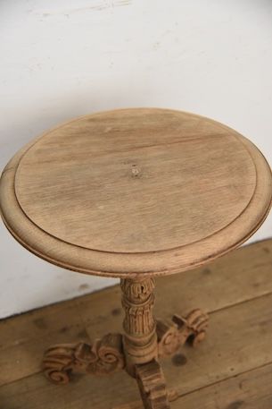 アンティーク　ワインテーブル　剥離　フレンチ　サイドテーブル　ラウンドテーブル