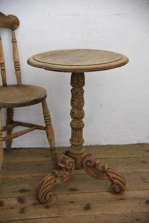 アンティーク　ワインテーブル　剥離　フレンチ　サイドテーブル　ラウンドテーブル