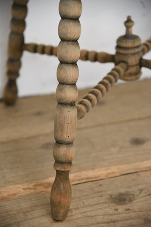 アンティーク　八角形　オクトゴナル　テーブル　剥離　フレンチ