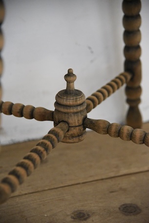 アンティーク　八角形　オクトゴナル　テーブル　剥離　フレンチ