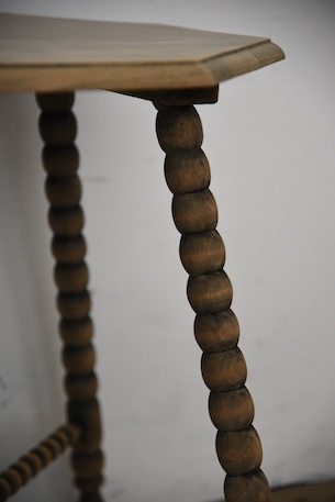 アンティーク　八角形　オクトゴナル　テーブル　剥離　フレンチ