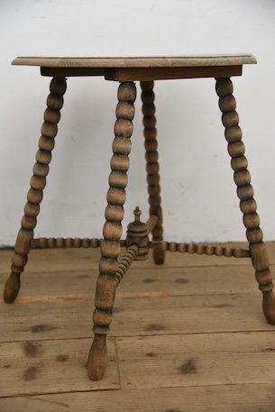 アンティーク　八角形　オクトゴナル　テーブル　剥離　フレンチ