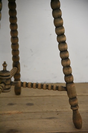 アンティーク　八角形　オクトゴナル　テーブル　剥離　フレンチ