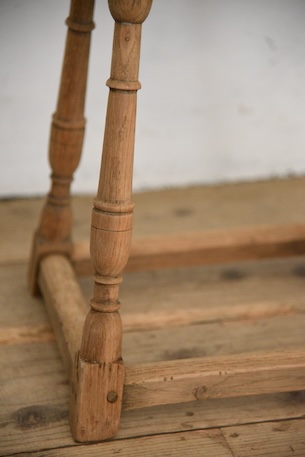 アンティーク　サイドテーブル　六角形　ベッドサイド　剥離　フレンチ