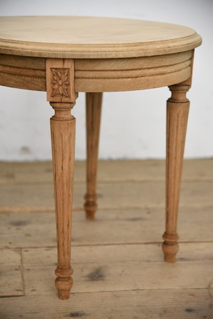 アンティーク　ラウンド　サイドテーブル　コーヒーテーブル　剥離　フレンチ