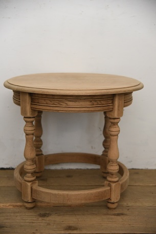 アンティーク　ラウンド　コーヒーテーブル　サイドテーブル　剥離　フレンチ