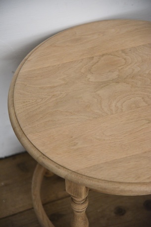 アンティーク　ラウンド　コーヒーテーブル　サイドテーブル　剥離　フレンチ