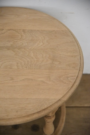 アンティーク　ラウンド　コーヒーテーブル　サイドテーブル　剥離　フレンチ