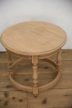 アンティーク　ラウンド　コーヒーテーブル　サイドテーブル　剥離　フレンチ